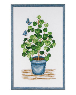 Kirjontapakkaus Taulu Pilea