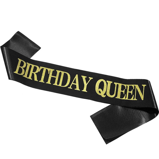 Nauha, Birthday Queen - musta