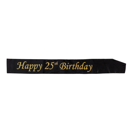 Kunnianauha Happy Birthday Musta/Kulta - 25