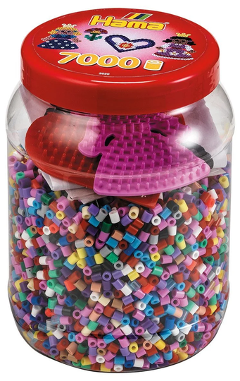 Hama Midi Askarteluhelmet 7000 Kpl, Punainen
