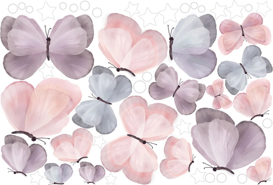 Schmooks Sisustustarrat Extra Sheet Butterflies