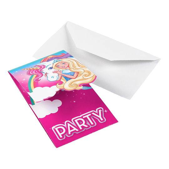 Kutsukortit Barbie Dreamtopia - 8-pakkaus