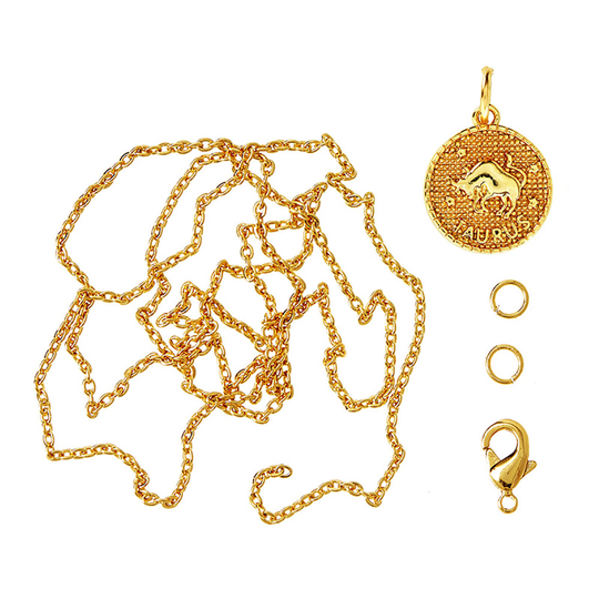 Me&My Box - Pendant Set - Zodiac - Taurus - 18K gold plated (BOX216022)