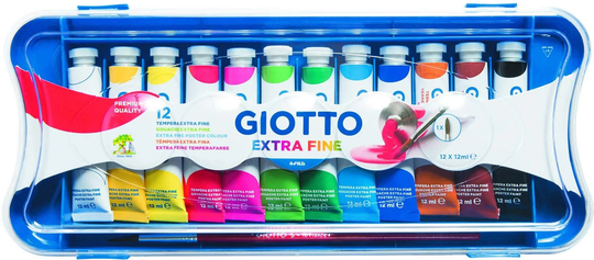 Giotto Extra Fine Poster Paint Tubes Askartelumaalit 12-pack
