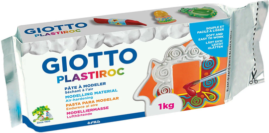 Giotto Plastiroc Askartelusavi 1 Kg, Valkoinen