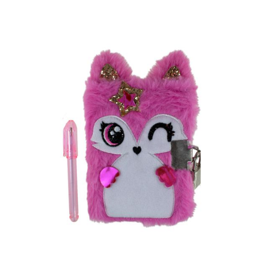 Tinka - Mini Plush Diary with Lock - Fox (8-802133)