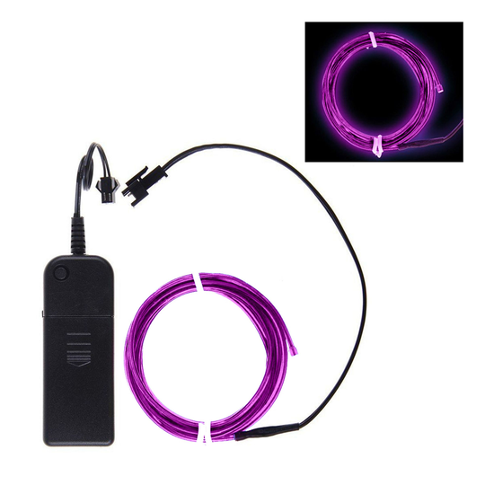 El Wire Paristokäyttöinen LED Nauha - Liila