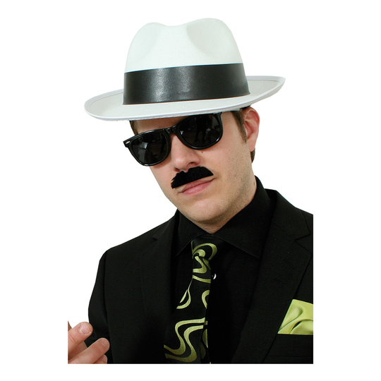 Gangsterihattu Valkoinen - One size