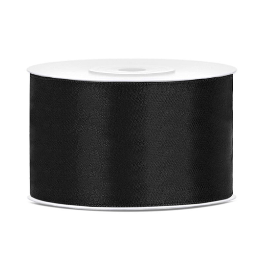 Satiininauha Musta - 38mm x 25m