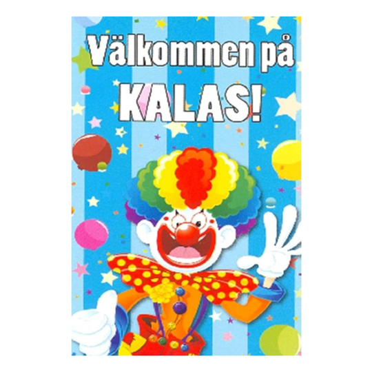 Kutsukortti Välkommen på Kalas