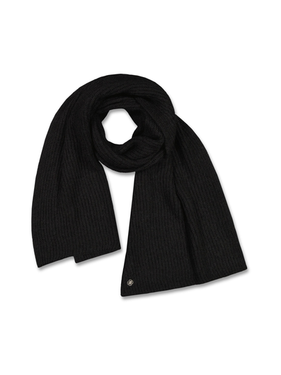 Miller ribbed scarf - black