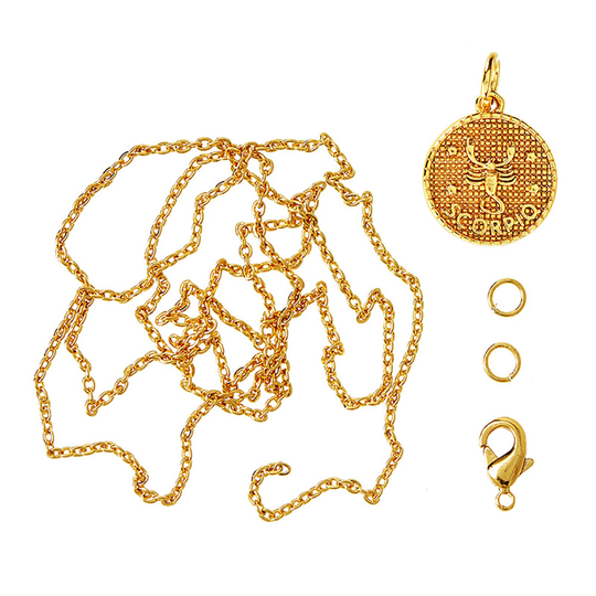 Me&My Box - Pendant Set - Zodiac - Scorpio - 18K gold plated (BOX216026)