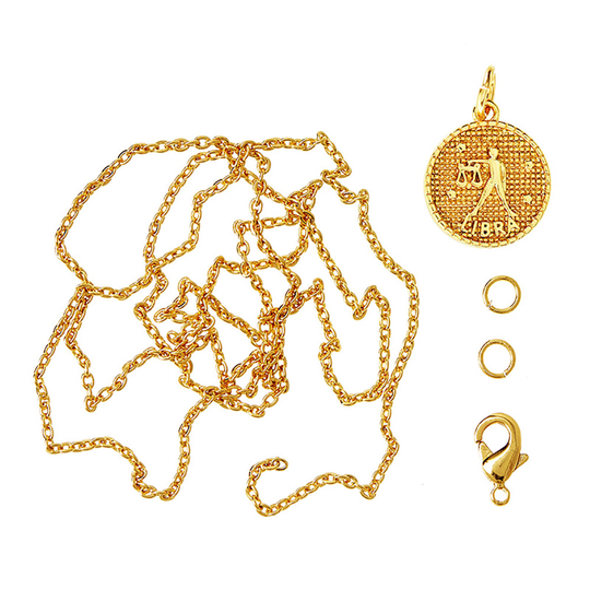 Me&My Box - Pendant Set - Zodiac - Libra - 18K gold plated (BOX216025)