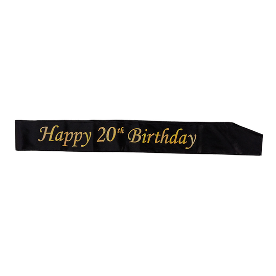 Kunnianauha Happy Birthday Musta/Kulta - 20