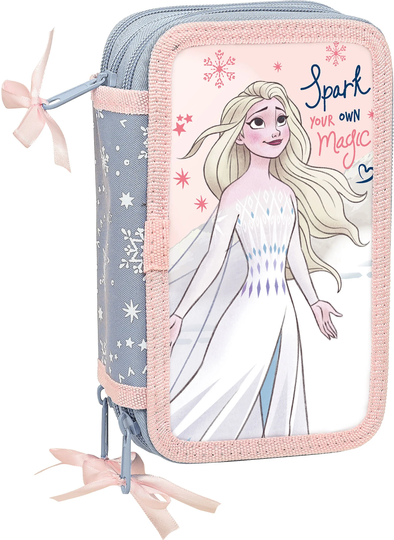 Disney Frozen 2 Magical Seasons Penaali 3 Osastoa, Harmaa/Vaaleanpunainen