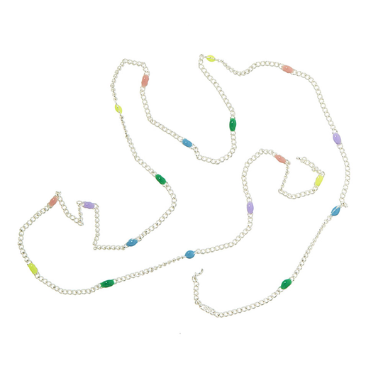 Me&My Box - Enamel Chain 45 cm - 925S sterling silver plated
