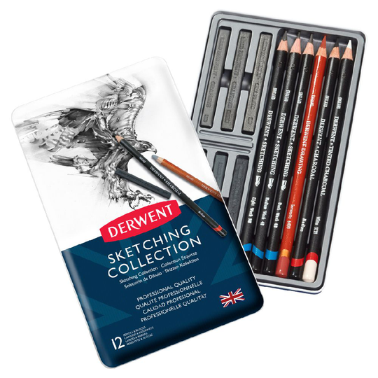 Derwent - Sketching Collection Set, 12 Tin