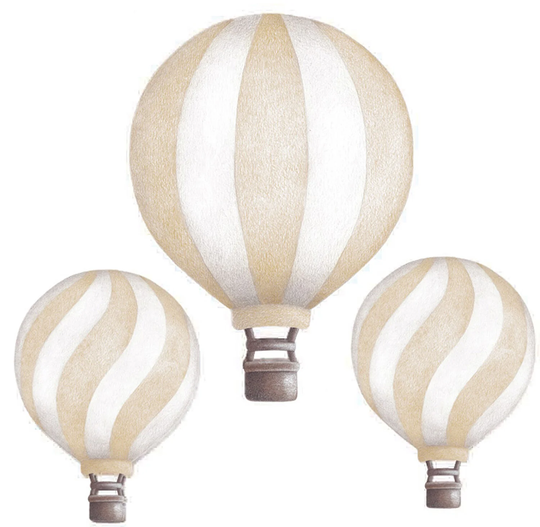 Stickstay Sisustustarra Vintage Balloons, Vaaleanbeige
