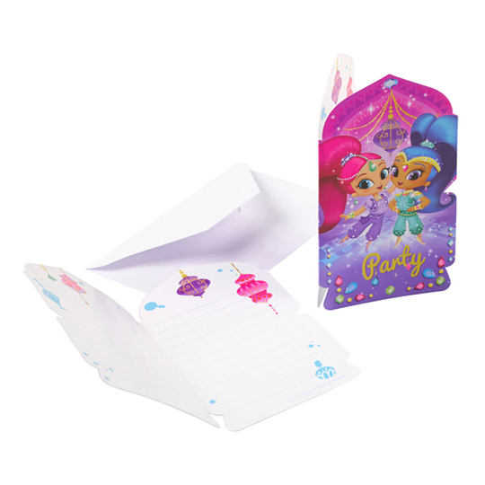 Kutsukortit Shimmer & Shine - 8-pakkaus