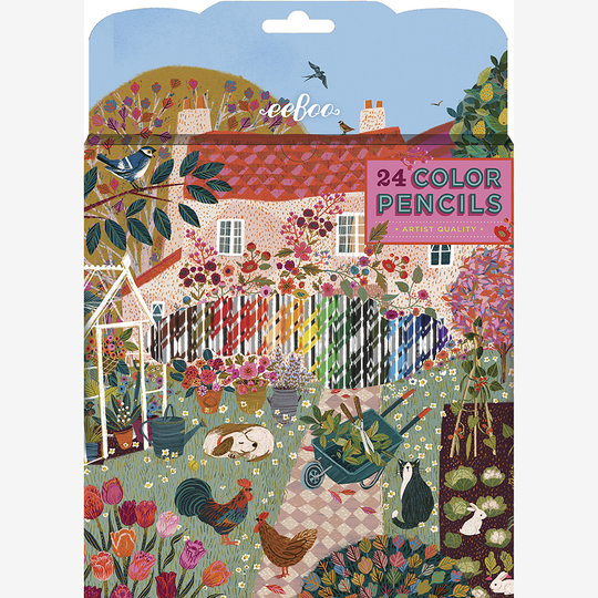 eeBoo - 24 Colour Pencils - English Cottage - (EPNCG24