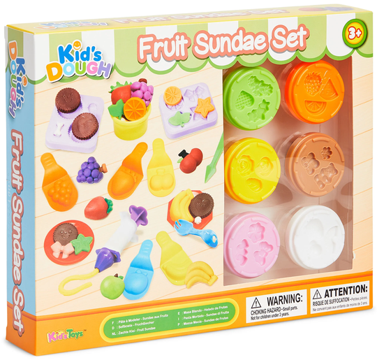 Kid's Dough Muovailuvahasetti Hedelmäpirtelöt 6 Väriä