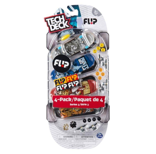 Tech Deck - Finger Skateboard 4 Pack - FL!P