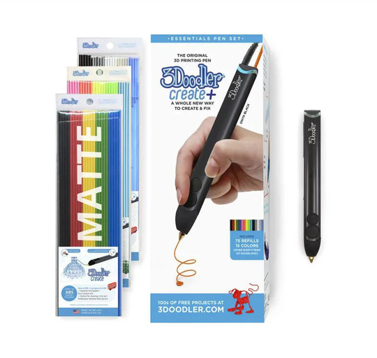 3Doodler Create 3D Printing Pen, Musta