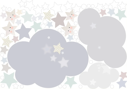 Schmooks Sisustustarrat Extra Sleepy Moon, Blue