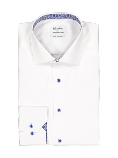 Slimline plain semi cutaway collar -kauluspaita, erikoispitkähiha