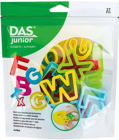 DAS Junior Muovailuvahan Muottisetti Kirjaimet