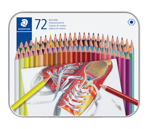 Staedtler - Coloured pencil hexagonal in metal boks, 72 pc (175 M72)