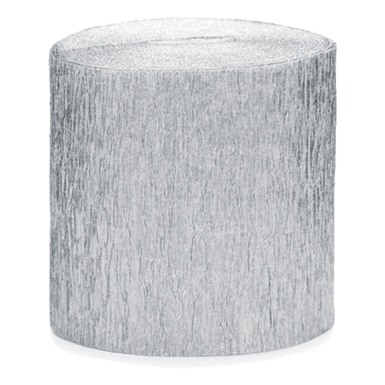 Kreppirulla Hopea Metallic - 4-pakkaus
