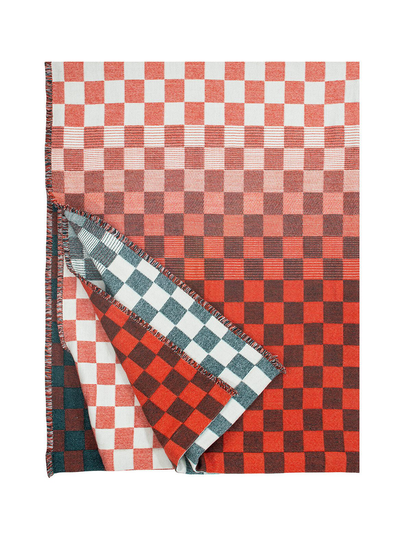 Shakki-huopa villasekoiteesta 130 x 180 cm