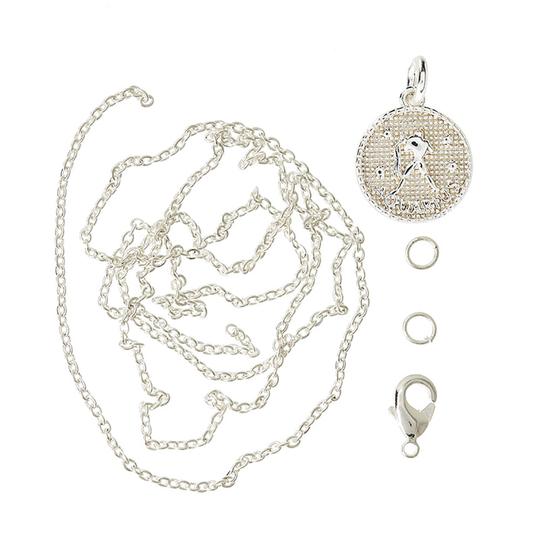 Me&My Box - Pendant Set - Zodiac - Aquarius - 925S sterling silver plated (BOX226024)