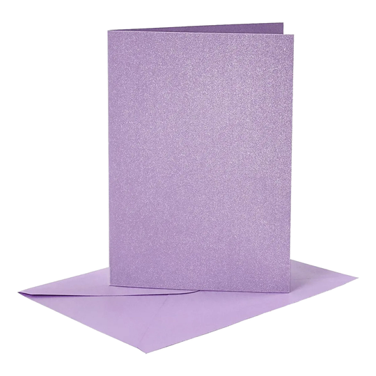 Kortit Kirjekuorilla Violetti Kimaltava - 4-pakkaus