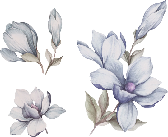 That's Mine Sisustustarra Mangolia Flower, Blue