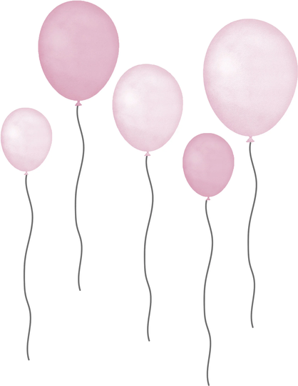 That's Mine Sisustustarra Balloons 5-Pack, Vaaleanpunainen