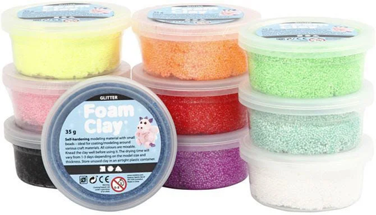Foam Clay Muovailumassat Glitter