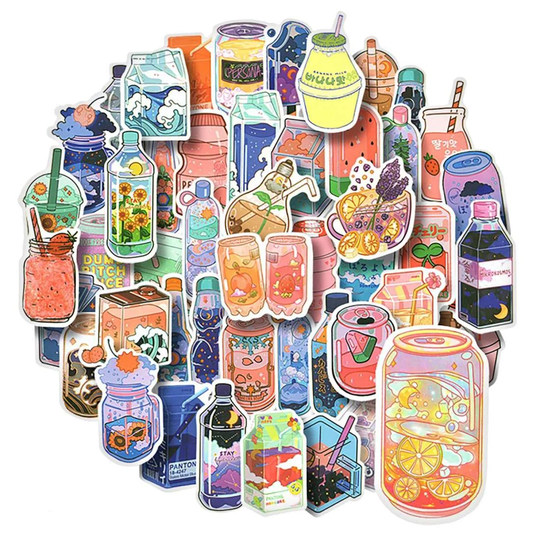 Pakkaus Tarroja - Cute Drinks
