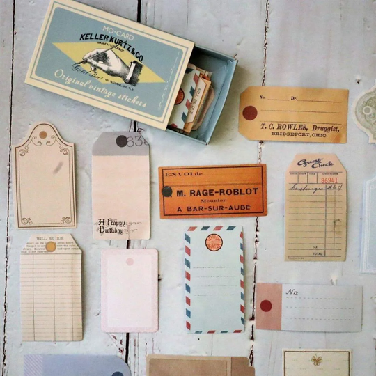 60x Tarrat Laatikossa, Vintage - Nro. 3