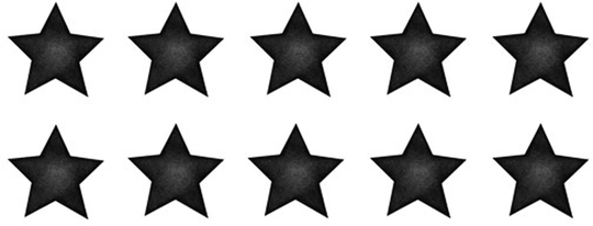 Stickstay Sisustustarra Stars Small, Nearly Black