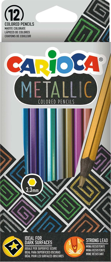 Carioca Värikynä Metalliväri 12 Kpl