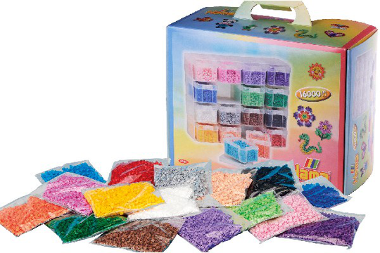 HAMA - Beads - Large Storage box w/ Midi beads&16 compartments (6761)