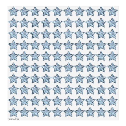Stickers Tähdet Holografiset Hopea