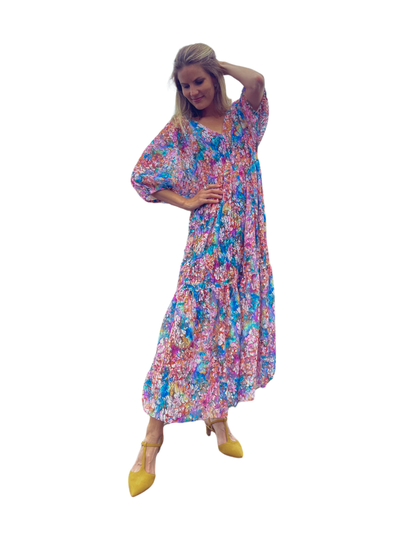 Rainbow lace dress, long