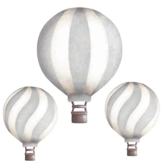 Stickstay Sisustustarra Vintage Balloon Set, Light Grey