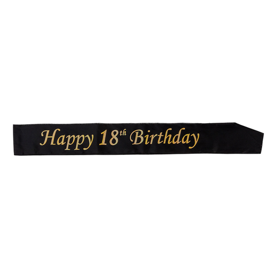 Kunnianauha Happy Birthday Musta/Kulta - 18