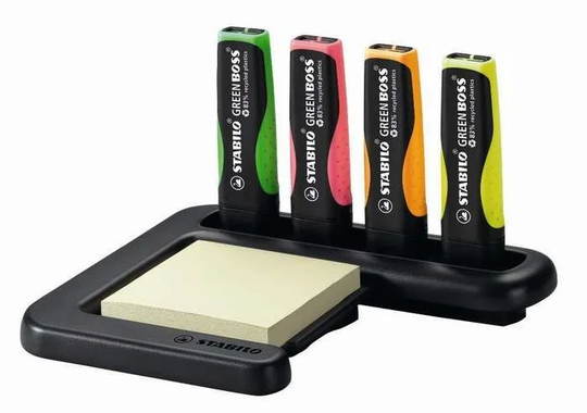 STABILO Korostuskynät 4-pack + Teline