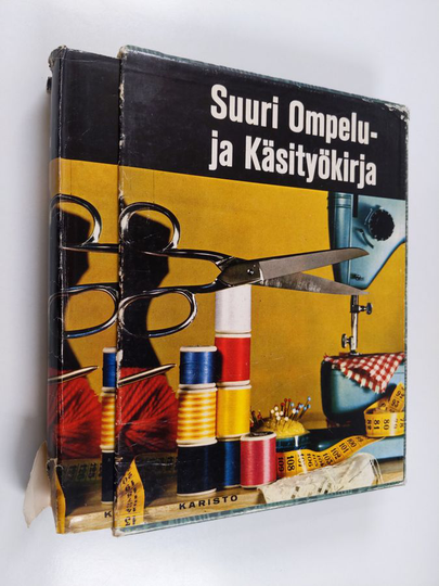 Suuri ompelu- ja käsityökirja + pahvikotelo