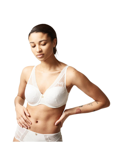 True lace plunge t-shirt spacer -rintaliivit